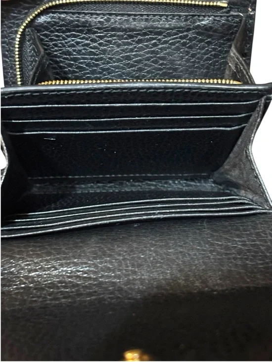 Gucci GG Marmont Compact Wallet Black Leather GG Supreme Canvas - Picture 9 of 15